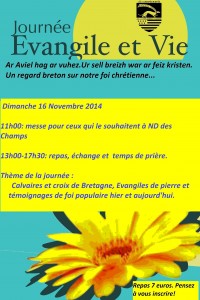 Affiche Evangile et Vie nov 2014